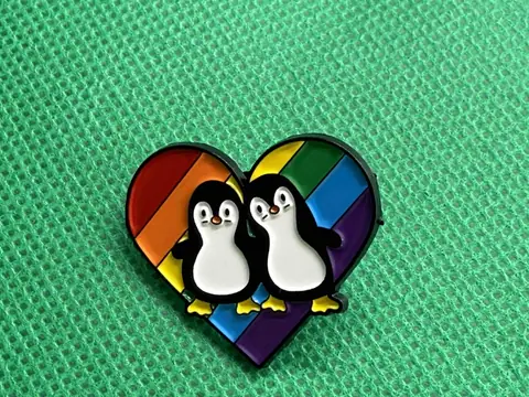 Pingviinit & Pride -pinssi