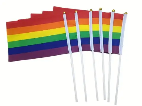 Mini Pride-lippu varrella